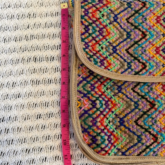 MMM ARTESANIAS Handmade Rainbow Quilted Boho Vintage Retro Crossbody Bag Purse - Picture 11 of 11